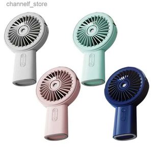 Electric Fans Mini Mist Fan Portable USB Charging Mini Fan Handheld Fan with Base Summer Outdoor Portable Small Charging Fan Cooling FanY240320