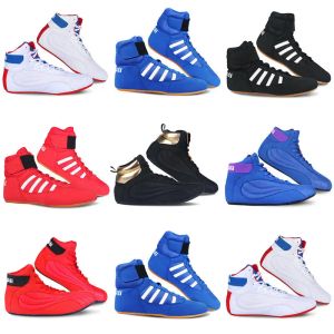 Pantofole di grandi dimensioni 3546 scarpe da wrestling sneaker traspiranti sneaker non slip piatto calzature wrestling che indossano scarpe da sollevamento pesi