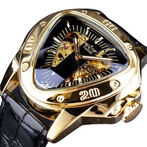 Wholesale of men's fashionable and casual hollowed out Winner triangle large dial automatic mechanical watches