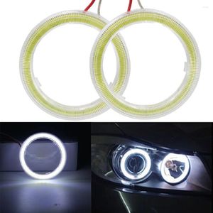 Belysningssystem 1 Par COB Angel Eyes LED CAR Halo Ring Lights 9-30V Vit strålkastare 60mm 70mm 80mm 90mm 100mm 110mm 120mm 130mm 140mm Ljus