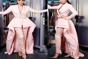 Krikor Jabotian Pink Bhemsuits سهرة فساتين سهرة طويلة السراويل الدانتيل سراويل الرموز الرموز