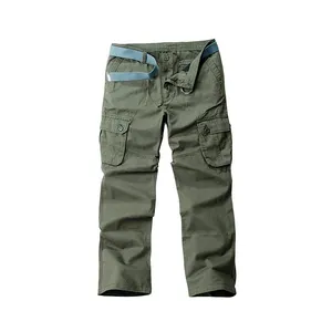 Мужские брюки, рабочие мужские свободные прямые брюки с несколькими карманами