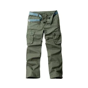 Mens Pants Work Men Sloose Straight Trousers Multi-pocket