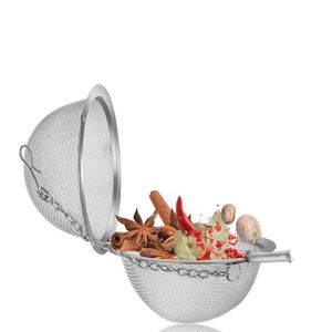 Rostfritt stål teinfusör 4,5 cm te potten infusers sfär mesh te silverboll