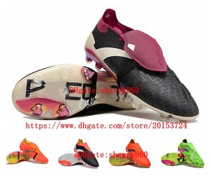 Fotbollskor noggrannhet+ FG-stövlar Purple/Red/Black Mens Boys Women Cleats Football Boots Botas de Futbol Size 35-45eur