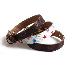 Metal Buckle Pu Leather Pet Designer Style Dog Collar With Traction Rope