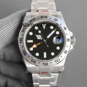 Luksusowy zegarek RLX Clean Luksusowe Eksplorator powietrza Nowa pełna warunek Czarna tarcza 40 mm ruch mechaniczny Wodoodporny Orologio Luxe L Erz8