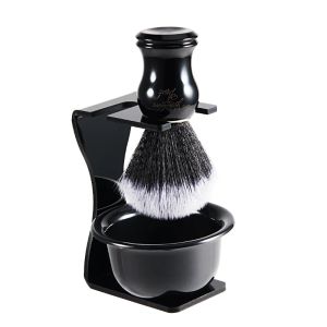 Shavers Shaving Brush Holder Set for Men Acrylic Shaving Brush Stand Holder Support Beard Brush Shaving Razor Beard Clean Shaver Kit