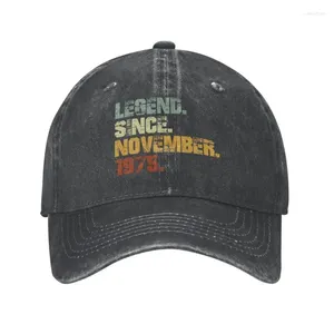 Ball Caps Fashion Cotton Legend Since November 1975 Birthday Gift Baseball Cap For Women Men Adjustable Dad Hat Sports