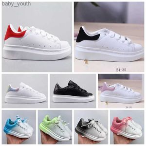 2022 Vendendo Designer Crianças Sapatos Branco Vermelho Preto Sonho Azul Único Strap Outsized Sneaker Sola de Borracha Como Soft Bezerro Couro Lace Up Treinadores Calçados Esportivos