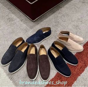 LP Open Walk Scarpe da ginnastica in pelle scamosciata Scarpe da donna in pelle Scarpe da uomo alte slip on Casual Walking Flats stivaletti classici Mocassini per calzature di lusso firmati