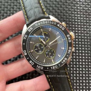 2021 New Orologio di Lusso Mężczyźni oglądają wysokiej jakości stalową obudowę metalową szarą twarz luksusuhr zegarków kwarcowych ruch chronografu męskie zegarki sportowe