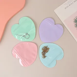 Storage Bags 10PCS Self Sealing Transparent Heart Plastic Seal For Jewelry Display Necklace Earrings Bracelet Packaging Set