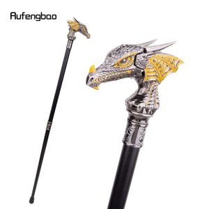 Gold Black Luxury Dragon Head Walking Cane Fashion Decorative Walking Stick Gentleman Elegant Cosplay Cane Knob Crosier 93cm 240314