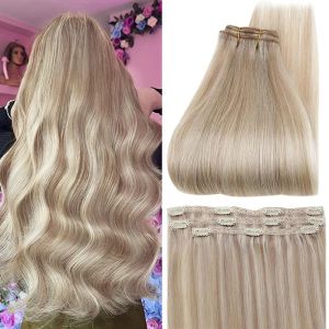 Extensions Full Shine 50 Gramm Clip-in-Haarverlängerungen Echthaar Nahtlose Echthaarverlängerungen Remy 50g Clip-in-Haarverlängerungen