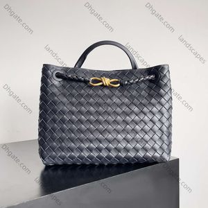 Tote Andiamo Bag Designer Family 8 خط محفظة جلدية أسود بحبان حقيبة Bacle Womens