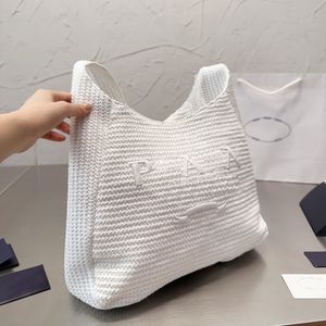 Designer Women Crossbody Baguettes Fashion Triangle Top Quality Hobo Bag Luxury P Totes Straw Bag Handbags Underarm Bag Chain Woven Linen Shoulder Weave Straw Bag