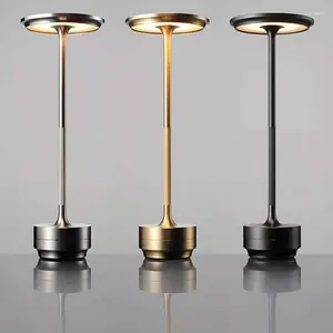 Masa lambaları şarj kahve dükkanı bar vintage dekor atmosfer gece ışığı LED masa lambası dokunuş usb taşınabilir