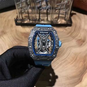 Desginer Mechanical Automatic L Watch Tourbillon Real Designer Watch Tourbillon Watch SuperClone Men RM53-01 Mechanical Carbon Fiber Case Montre 40QC