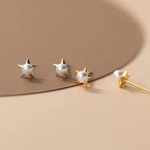 Stud Earrings La Monada Womens Silver 925 Ear Piercing For Women Star Fake Pearl Girls