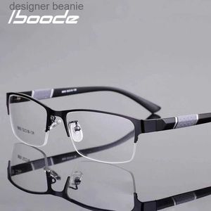 Sunglasses IBoode Reading Glasses Mens High Quality Half Frame Diode Glasses Business Mens Presbyterian Glasses+1.0 1.5 2.0 2.5 4C24320