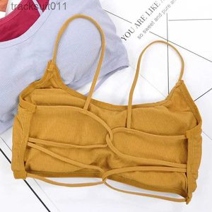 Active Underwear Detachable exercise bra wireless fitness bra elastic thin shoulder strap exercise bra beauty back yoga bra womens pad sports braC24320