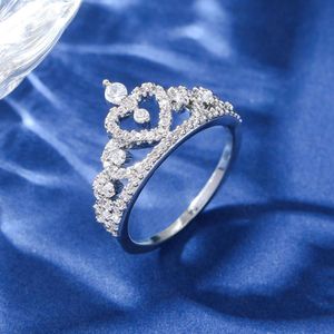 Minimalist Unique Design Love Crown Ring for Women - Gothic Style