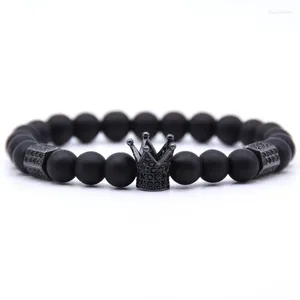 Braccialetti in pietra naturale da uomo Micro intarsio zircone nero pistola corvomaonice braccialetto con ciondoli donna gioielli natalizi moda