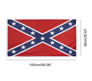 Bandeira confederada americana personalizada 3x5 150x90cm revolução dom ao ar livre interior digital impresso poliéster suporte gota 7506261