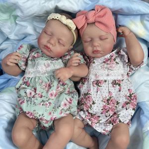 50 см готовые куклы Reborn Baby LouLou Girl реалистичные силиконовые виниловые рожденные 3D кожи с видимыми венами DIY игрушки для девочек 240304