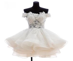 2021 NOWOŚĆ Piękne krótkie sukienki z domu Sweetheart Flowers Organza Gradue Dresse PROM PROM Formalne suknie mini imprezowe sukienki 7276038