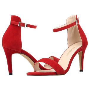 Sandals New Women Sandals Sexy Pumps 9cm Mid Thin Heel Summer Open Toe Ankle Strap High Heels Ladies Stilettos Party Red Wedding Shoes