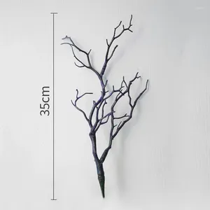 Fiori decorativi Simulazione foglia Ramo di un albero Decorazione per interni Pianta in plastica da 35 cm Home Pro Alta qualità