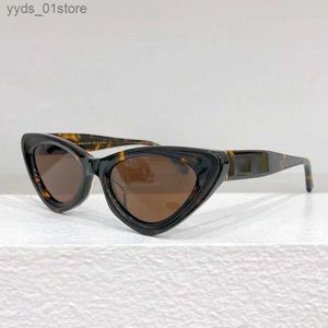 Solglasögon AD/S JMM Eyecat Acetate UV400 Kvinnor Solglasögon Black Luxury Designer Brand Tortoise Triangular Vintage Kvinnlig solglasögon L240320