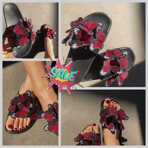 2024 Women Summer Craft Embroidered Three Dimensional Butterfly Slippers GAI sandals easy matching Unique Design embroidery minority new fashion bigsize36-41