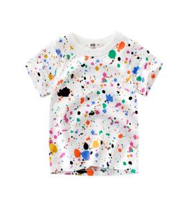 2018 Summer New Enfant Boys Girls Tshirt Cotton Children Printing Tops Collful Lundershirt Baby Short Sleeve Tshirt 29Y5045121