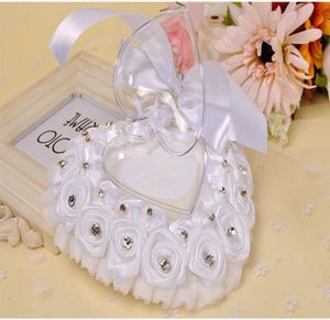 Feis Whole Ring Pillow Polyester Rose Ring Heartshaped Ring Box Wedding Supplies Wedding Accessories5562783