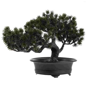 Decorative Flowers Artificial Plants Simulated Bonsai Desk Tree Small Fake Potted For Home Decor Indoor Pine