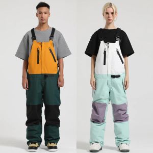 Buty nowe zimowe szelki na snowboardu kobiety wiatrowoodporne wodoodporne oddychające ciepłe na świeżym powietrzu Onepiece Ski Snow Pants Mężczyźni