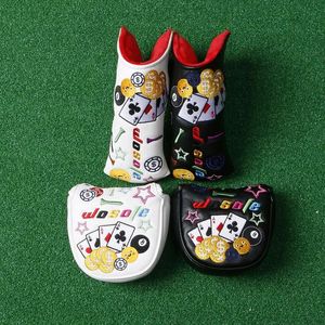 Golf Club Protective Cover PU Leather Golf Iron Putter Head Cover Magnet Stängning Golf Driver Fairway Wood Hybrid Headcover 240312