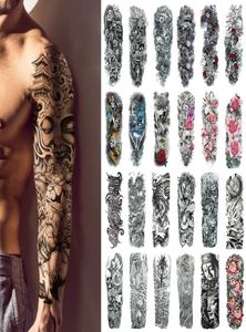 Waterproof Temporary Tattoo Sticker Full Arm Large Skull Old School Flash Fake for Men Women 2883451248851