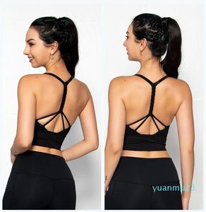 LU-807 YOGA Outfit One Piece Fixed Cup Women Underwear Thin Girl Top Support No Steel Ring bekväm och andningsbar Bra333