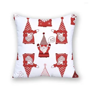 Pillow Christmas Nordic Winter Cute Dekoracyjne poduszki 45x45 Cartoon Santa Claus Covers Decor Home Decor Velvet E2124G