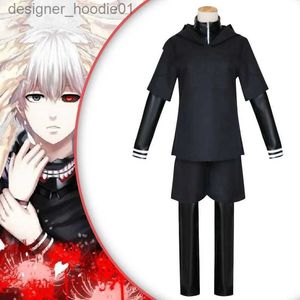 cosplay Anime Costumes Japanese anime Tokyo Ghoul role-playing Kaneki Ken role-playing Come on hoodie jacket shorts full set mens uniform maskC24320