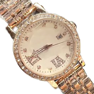 High-End Womens Watch Designer Luminous Moissanite Watch Folding Buckle Clock Date 904L Rostfritt stål Mensklocka med Box Quartz Battery Trendy SB069 C4