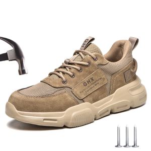 Stiefel Arbeitssicherheit Schuhe Männer Stahl Zehen Antipunktionen unzerstörbare leichte atmungsaktiv