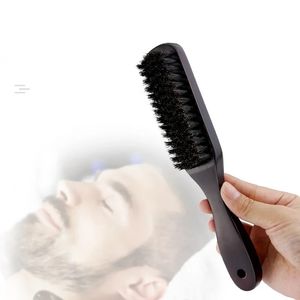 男性のひげブラシのハンドルイノシシ毛の口ひげのクリーニングブラシの美容防止防止理髪師の髪のスタイリングコームシェービング木製ハンドル髪のコームのためのシェービングツール