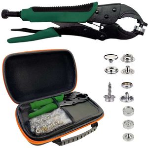 Heavy Duty Fastener Kit, Punching Function, Snap Button with Adjustable Setter, 15mm Snap Tool Includes 40 Sets Marine Snaps