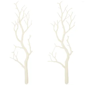 Decorative Flowers 2 Pcs Dry Branches Vase Decorations Frosted Twigs For Christmas Tree White Birch