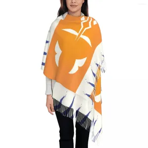 Sciarpe Ahsoka Tano Simbolo Sciarpa con nappa Donna Morbido Fulcro Sci Fi Tribal Wars Scialli Avvolge Donna Inverno Autunno